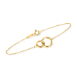 14kt Yellow Gold Circle Bracelet