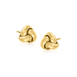 14kt Yellow Gold Love Knot Stud Earrings