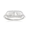 .20 ct. t.w. Diamond Personalized Ring in Sterling Silver