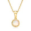 Opal Pendant Necklace in 14kt Yellow Gold