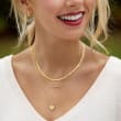 3mm 14kt Yellow Gold Herringbone Necklace