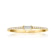 .15 ct. t.w. Baguette and Round Diamond Ring in 14kt Yellow Gold