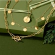 Italian 14kt Yellow Gold Personalized Circle Charm Necklace
