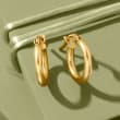 2mm 14kt Yellow Gold Small Hoop Earrings