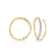 .10 ct. t.w. Diamond Twist-Through Earrings in 14kt Yellow Gold
