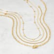 Italian 14kt Yellow Gold Paper Clip Link Toggle Necklace