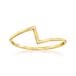 Italian 14kt Yellow Gold Zigzag Ring