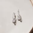 .25 ct. t.w. Diamond Removable Heart Hoop Drop Earrings in Sterling Silver