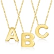 14kt Yellow Gold Mini Initial Necklace