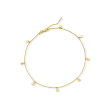 14kt Yellow Gold Dangle Disc Anklet