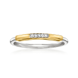 Diamond-Accented Ring in Sterling Silver and 14kt Yellow Gold