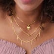 Italian 14kt Yellow Gold North Star Necklace