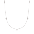.25 ct. t.w. Diamond Star Station Necklace in Sterling Silver