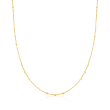 14kt Yellow Gold Curb-Chain Choker Necklace