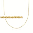 1.5mm 14kt Yellow Gold Twisted Rope-Chain Necklace