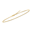 14kt Yellow Gold Adjustable Curb-Link Anklet