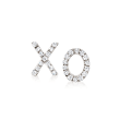 .10 ct. t.w. Diamond XO Mismatched Earrings in Sterling Silver