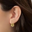 Italian 14kt Yellow Gold Cut-Out Star Drop Earrings