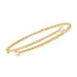 4-5mm Cultured Pearl Beaded Bypass Cuff Bracelet in 14kt Yellow Gold