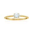 .30 Carat Aquamarine Roped Ring in 14kt Yellow Gold