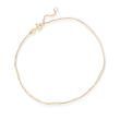 Italian 14kt Yellow Gold Station Bar Anklet