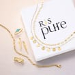 Italian 14kt Yellow Gold Disc Charm Necklace