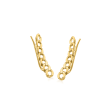 14kt Yellow Gold Curb-Link Ear Climbers