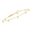 14kt Yellow Gold Dangle Disc Anklet
