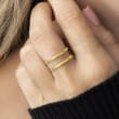 14kt Yellow Gold Two-Band Open-Space Ring
