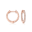 .20 ct. t.w. Diamond Inside-Outside Hoop Earrings in 14kt Rose Gold