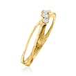 .10 ct. t.w. Diamond Three-Stone X Ring in 14kt Yellow Gold