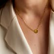 Italian 14kt Yellow Gold Personalized Mirror-Link Necklace