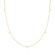 Italian 14kt Yellow Gold Triangle Station Necklace