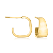 14kt Yellow Gold Angular C-Hoop Earrings