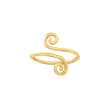 14kt Yellow Gold Swirl Bypass Toe Ring
