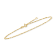 14kt Yellow Gold Figaro-Link Anklet