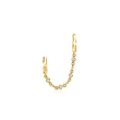 Diamond-Accented Double-Piercing Single Earring in 14kt Yellow Gold