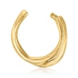 14kt Yellow Gold Crossover Single Ear Cuff