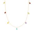 2.40 ct. t.w. Multi-Gemstone Station Necklace in 14kt Yellow Gold