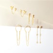 .17 ct. t.w. Diamond Station Linear Drop Earrings in 14kt Yellow Gold