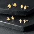 14kt Yellow Gold Bumblebee Stud Earrings