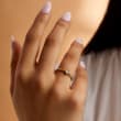 Bezel-Set Diamond-Accented Ring in 14kt Yellow Gold
