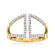 .25 ct. t.w. Diamond Open-Space Geometric Ring in 14kt Yellow Gold