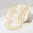 Italian 14kt Yellow Gold Paper Clip Link Necklace
