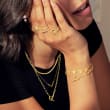 Italian 14kt Yellow Gold Paper Clip Link Toggle Bracelet