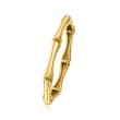 Italian 14kt Yellow Gold Bamboo-Style Ring