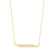 .10 ct. t.w. Diamond Layered Bar Necklace in 14kt Yellow Gold