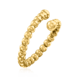 Italian 14kt Yellow Gold Beaded Bypass Ring