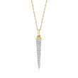 .20 ct. t.w. Diamond Spike Pendant Necklace in 14kt Yellow Gold