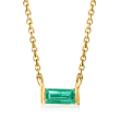 .10 Carat Emerald Necklace in 14kt Yellow Gold